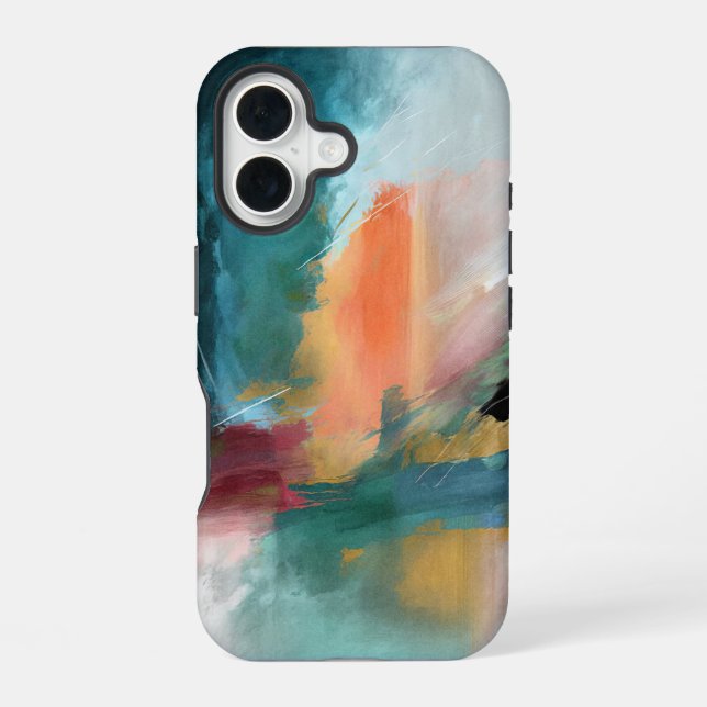 Stylish Modern Abstract Pattern iPhone 16 Case (Back)