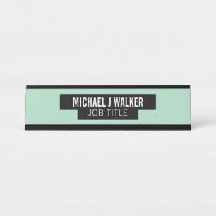 Stylish & Modern - Any Color - Bordered Desk Name Plate
