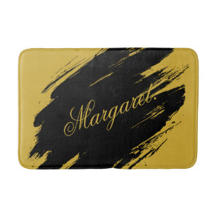 Stylish Modern Bath Mat with Your Custom Name Prin