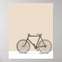 Stylish Modern Bike Bicycle Line Art Drawing