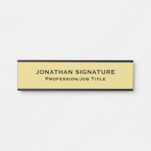 Stylish Modern Black Gold Glamorous Template Door  Sign