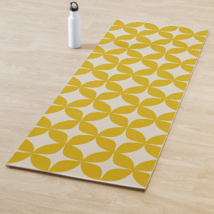 Stylish Modern Boho Pattern in Mustard Yellow Yoga Mat