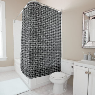 Stylish Modern Bold Grey Black White Tiled Pattern