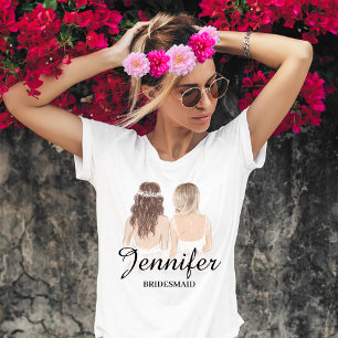 stylish modern bridesmaid Personalized wedding T-Shirt