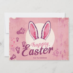 Stylish Modern Bunny ears Easter Holiday Card
