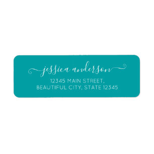 Stylish Modern Calligraphy Script Chic Teal Green