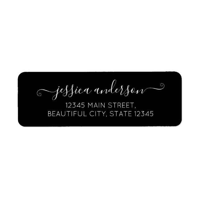 Stylish Modern Calligraphy Script Classic Black (Front)