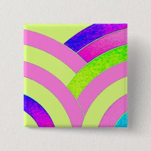 stylish modern chic chevron 2 inch square button
