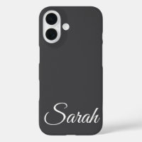 Stylish Modern Classic Customised Name Grey Colour