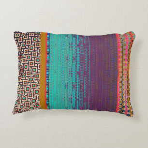 Stylish modern colorful pattern boho Throw Pillow