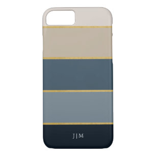 Stylish Modern Colourful and Faux Gold Stripes Case-Mate iPhone Case