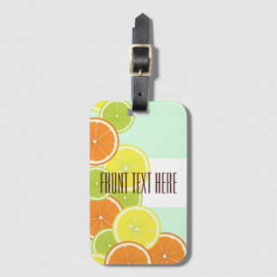 Stylish Modern Colourful Citrus Fruit Slices Luggage Tag