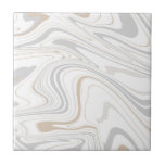 Stylish Modern Curves Grey Beige White Marble 2-8 Tile<br><div class="desc">Looking to be a little different and original? This modern faux stone light grey white beige marble mimic curves print wall ceramic tile is just what you need. Available in two sizes 4.25 x 4.25 and 6 x 6 inches. Please not that this is a flat colour print and is...</div>