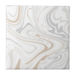 Stylish Modern Curves Grey Beige White Marble 3-8 Tile<br><div class="desc">Looking to be a little different and original? This modern faux stone light grey white beige marble mimic curves print wall ceramic tile is just what you need. Available in two sizes 4.25 x 4.25 and 6 x 6 inches. Please not that this is a flat colour print and is...</div>