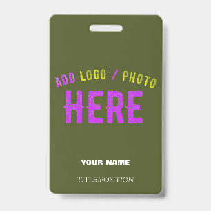 STYLISH MODERN CUSTOM ARMY GREEN VERIFIED BRANDED BADGE