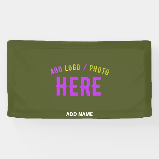 STYLISH MODERN CUSTOM ARMY GREEN VERIFIED BRANDED BANNER (Horizontal)