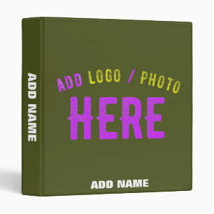 STYLISH MODERN CUSTOM ARMY GREEN VERIFIED BRANDED BINDER
