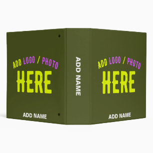 STYLISH MODERN CUSTOM ARMY GREEN VERIFIED BRANDED BINDER