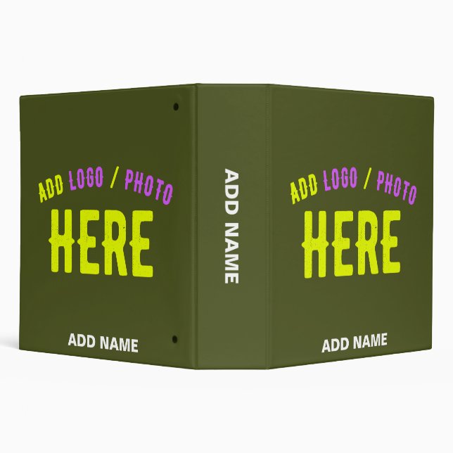 STYLISH MODERN CUSTOM ARMY GREEN VERIFIED BRANDED BINDER (Background)