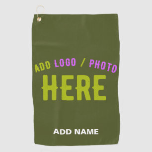 STYLISH MODERN CUSTOM ARMY GREEN VERIFIED BRANDED GOLF TOWEL