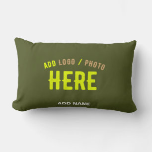 STYLISH MODERN CUSTOM ARMY GREEN VERIFIED BRANDED LUMBAR PILLOW