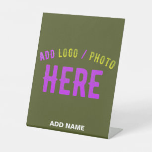 STYLISH MODERN CUSTOM ARMY GREEN VERIFIED BRANDED PEDESTAL SIGN
