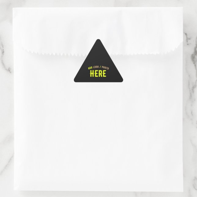 STYLISH MODERN CUSTOM BLACK VERIFIED BRANDED BAG TRIANGLE STICKER (Bag)