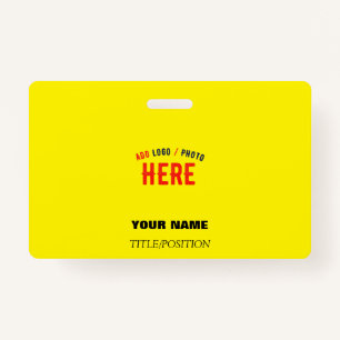 STYLISH MODERN CUSTOM BRIGHT YELLOW VERIFIED BRAND BADGE