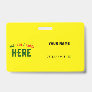 STYLISH MODERN CUSTOM BRIGHT YELLOW VERIFIED BRAND BADGE