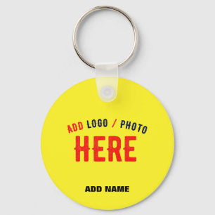 STYLISH MODERN CUSTOM BRIGHT YELLOW VERIFIED BRAND KEYCHAIN