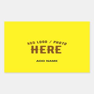 STYLISH MODERN CUSTOM BRIGHT YELLOW VERIFIED BRAND STICKER