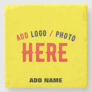 STYLISH MODERN CUSTOM BRIGHT YELLOW VERIFIED BRAND STONE COASTER
