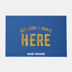 STYLISH MODERN CUSTOM COBALT BLUE VERIFIED BRANDED DOORMAT