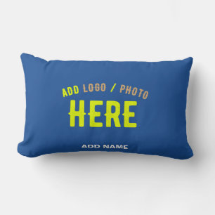 STYLISH MODERN CUSTOM COBALT BLUE VERIFIED BRANDED LUMBAR PILLOW