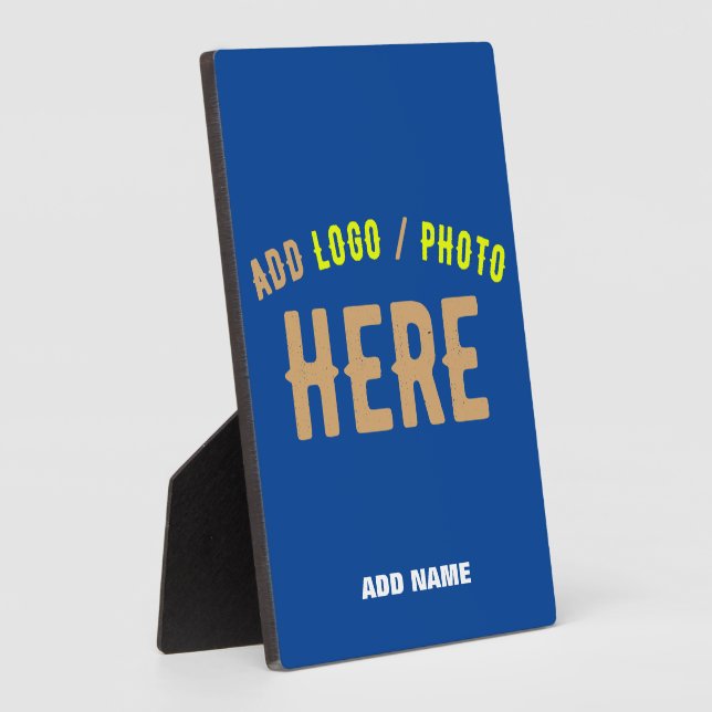 STYLISH MODERN CUSTOM COBALT BLUE VERIFIED BRANDED PLAQUE (Side)