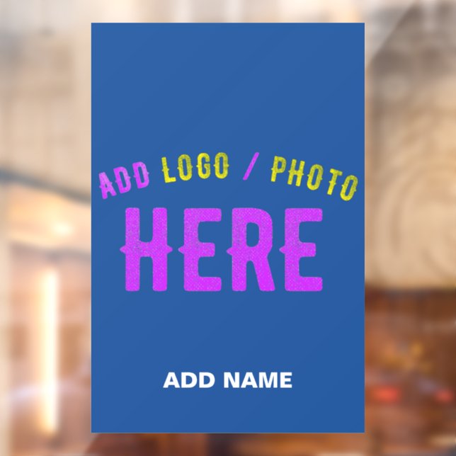 STYLISH MODERN CUSTOM COBALT BLUE VERIFIED BRANDED WINDOW CLING (Sheet 2)