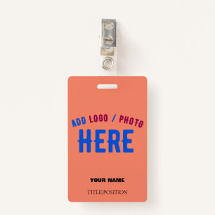 STYLISH MODERN CUSTOM CORAL ORANGE VERIFIED BRAND BADGE