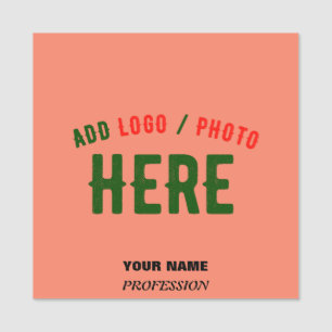 STYLISH MODERN CUSTOM CORAL ORANGE VERIFIED BRAND NAME TAG