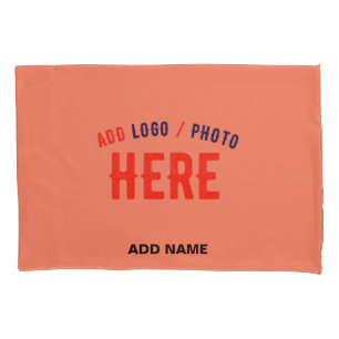 STYLISH MODERN CUSTOM CORAL ORANGE VERIFIED BRAND PILLOWCASE