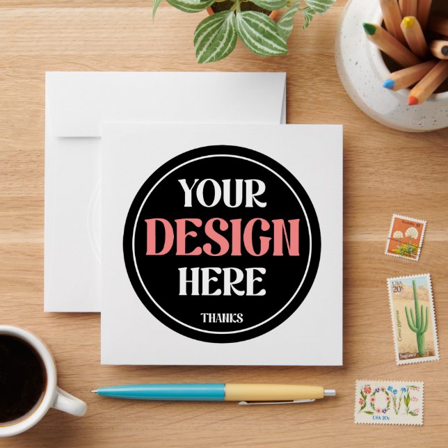 Stylish & Modern Custom Creations Verified  Envelope (Desk)