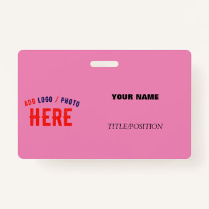 STYLISH MODERN CUSTOM CUTE HOT PINK VERIFIED BRAND BADGE