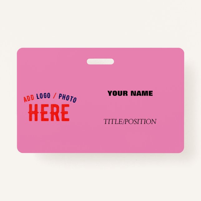 STYLISH MODERN CUSTOM CUTE HOT PINK VERIFIED BRAND BADGE (Front)