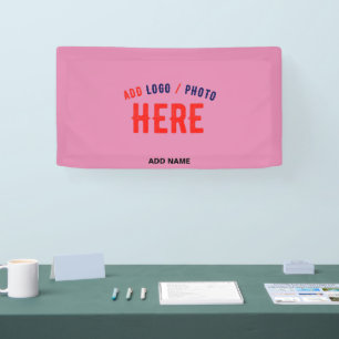 STYLISH MODERN CUSTOM CUTE HOT PINK VERIFIED BRAND BANNER