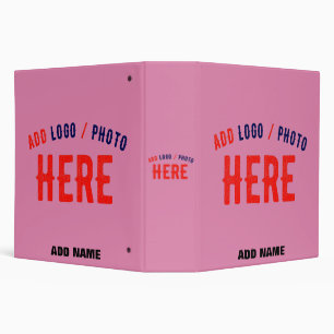 STYLISH MODERN CUSTOM CUTE HOT PINK VERIFIED BRAND BINDER