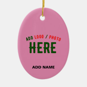 STYLISH MODERN CUSTOM CUTE HOT PINK VERIFIED BRAND CERAMIC ORNAMENT