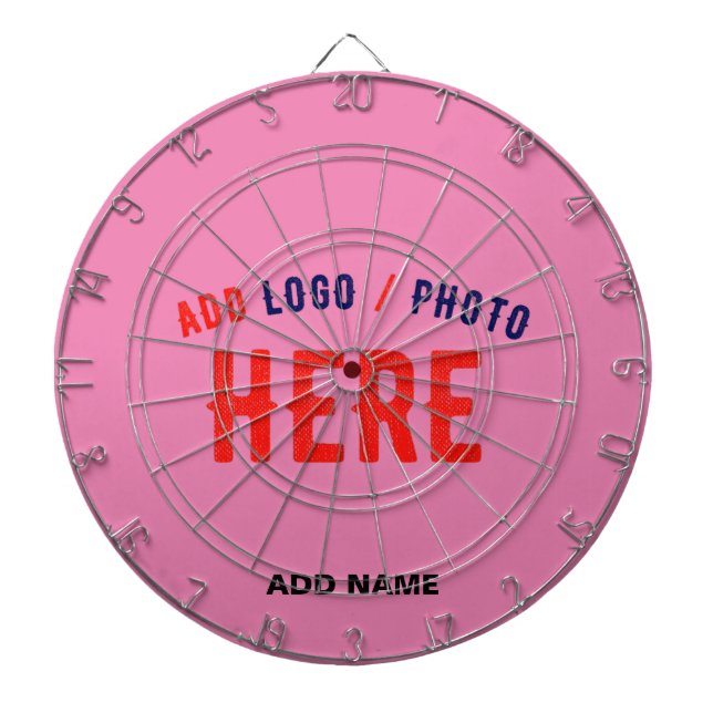 STYLISH MODERN CUSTOM CUTE HOT PINK VERIFIED BRAND DARTBOARD (Front)