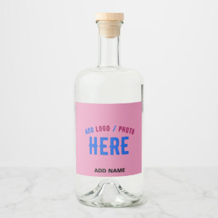 STYLISH MODERN CUSTOM CUTE HOT PINK VERIFIED BRAND LIQUOR BOTTLE LABEL