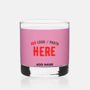 STYLISH MODERN CUSTOM CUTE HOT PINK VERIFIED BRAND WHISKEY GLASS