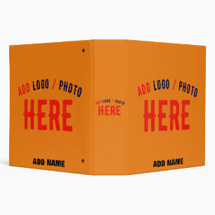 STYLISH MODERN CUSTOM DARK ORANGE VERIFIED BRANDED BINDER