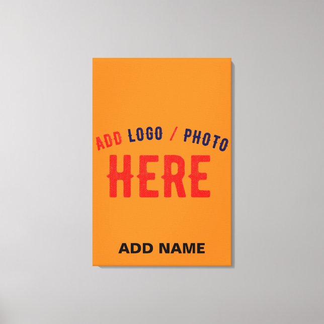 STYLISH MODERN CUSTOM DARK ORANGE VERIFIED BRANDED CANVAS PRINT (Front)